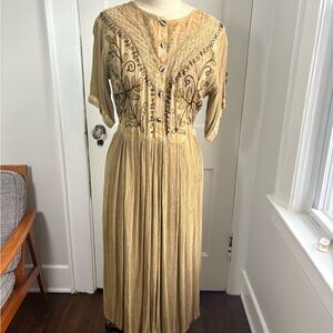 Vintage Boho Embroidered Dress